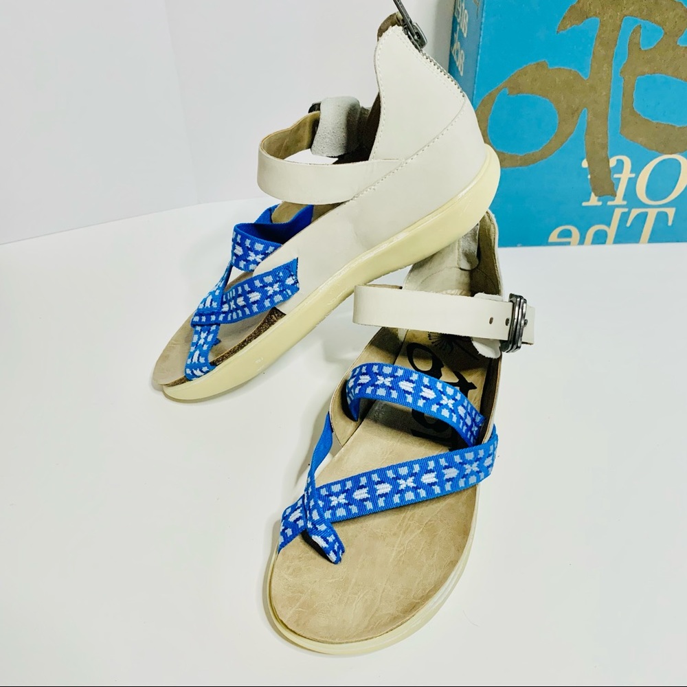 New OTBT Sandal Leather Blue Strappy Morehouse Size 7.5